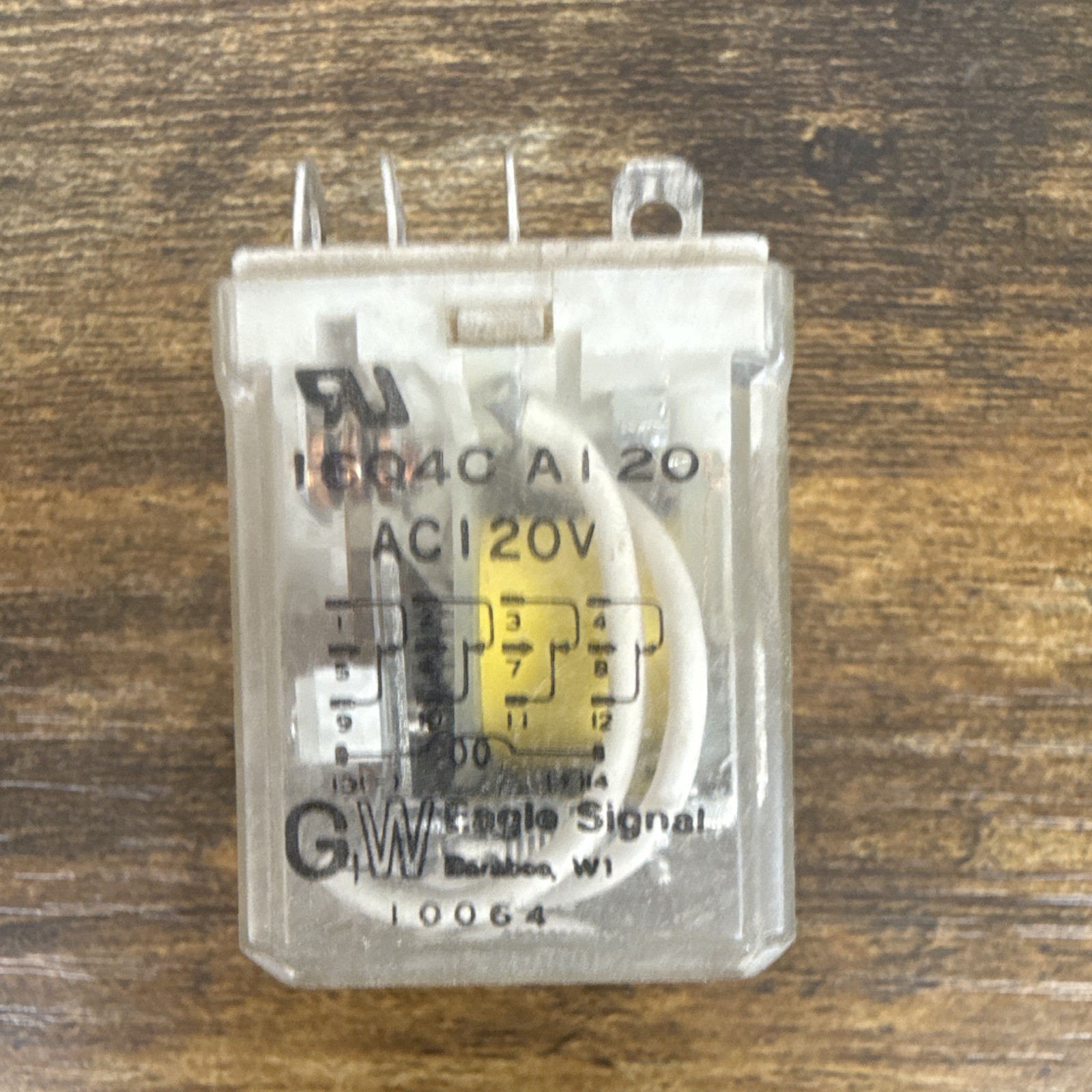 G.W. Eagle Signal 1840CA120 Relay DPDT 120V AC Plug-In 8-Pin 10A