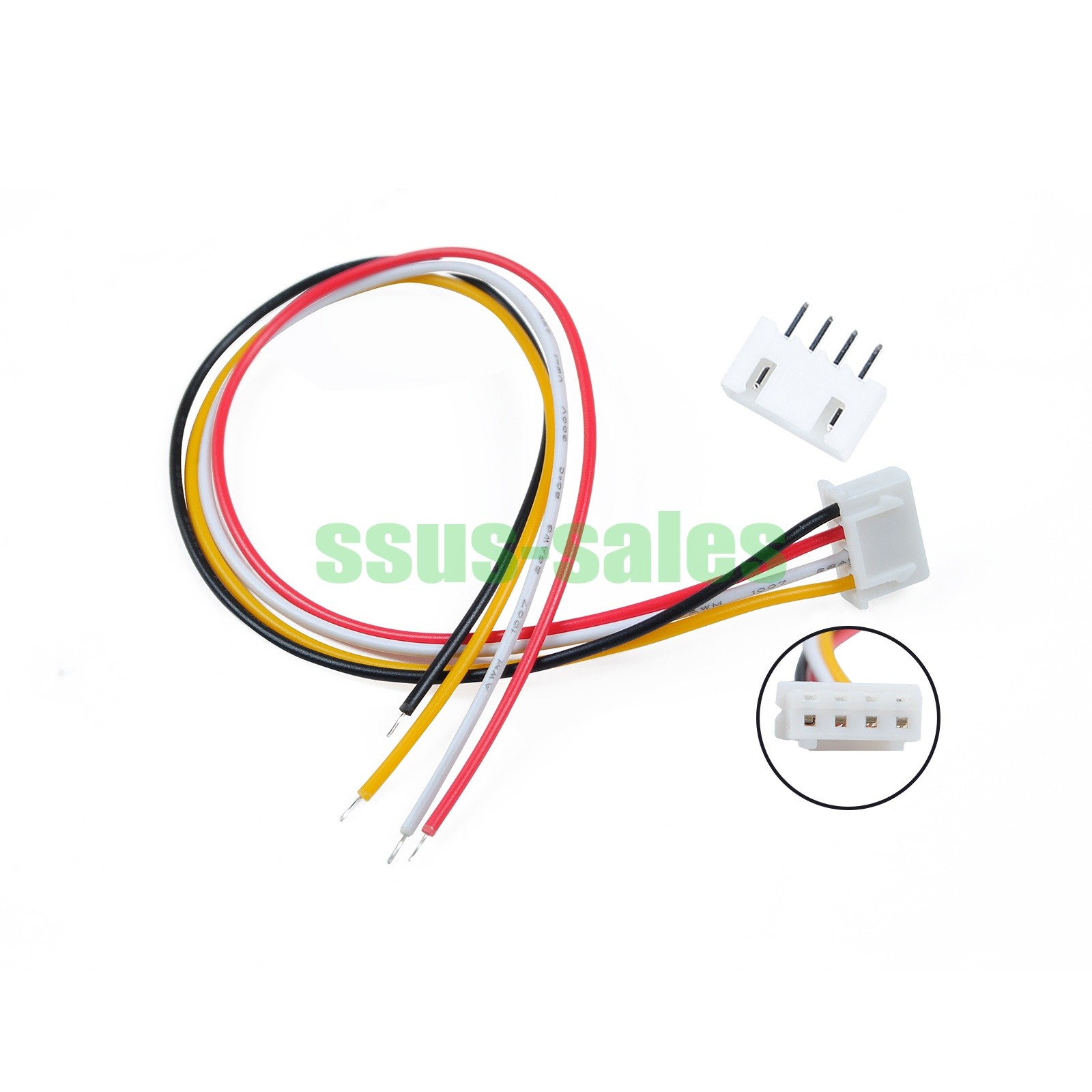 JST XH2.54mm 4Pin 10CM 20CM 30CM Male Female Extension Wire Cable Plug Socket