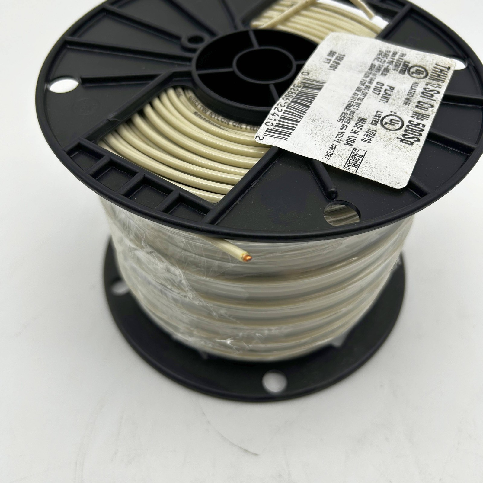 Southwire 11588101 Solid Building Electrical Wire THHN 12 AWG White 500ft Reel