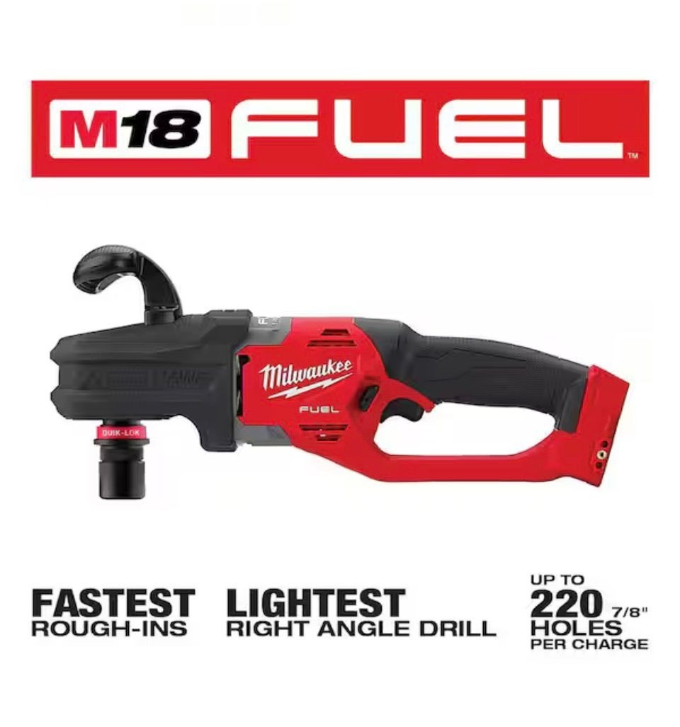 Milwaukee M18 FUEL™ Hole Hawg™ Right Angle Drill w/Quik-Lok™ – Bare Tool