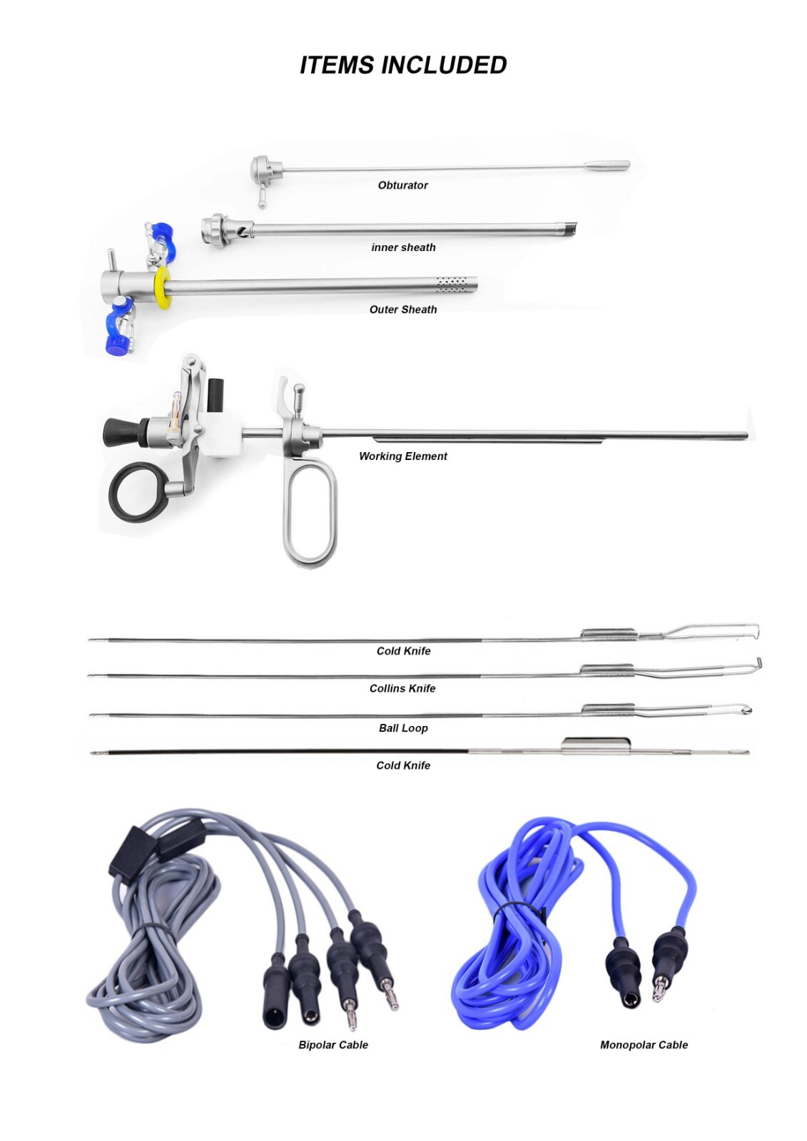 Bipolar Hystero Resectoscope for 2.9mm Hysteroscope with Storz Compatible Sheath