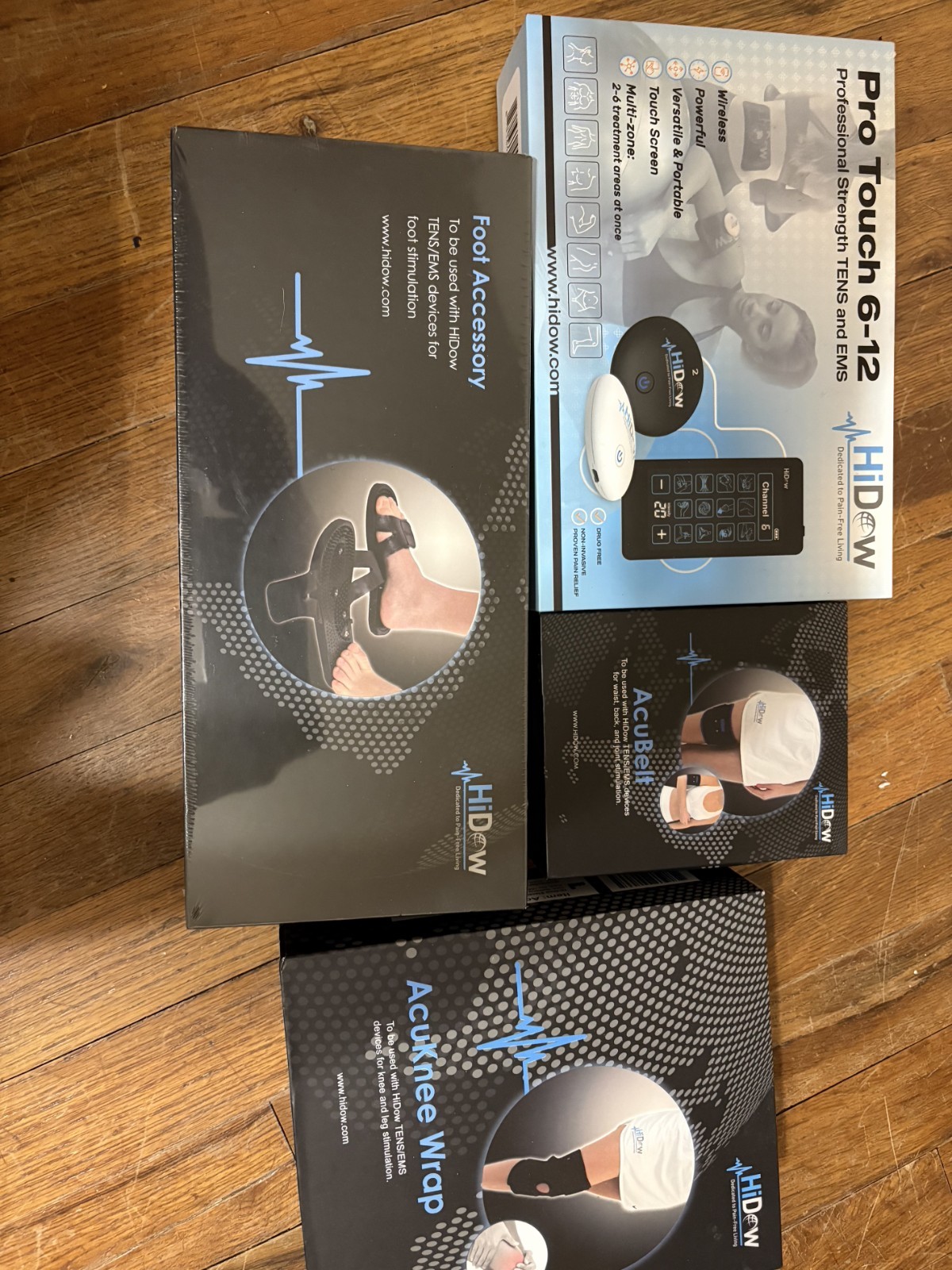 HiDow Pro Touch 6-12 TENS/EMS Unit 2-Channel Handheld Rehab Therapy