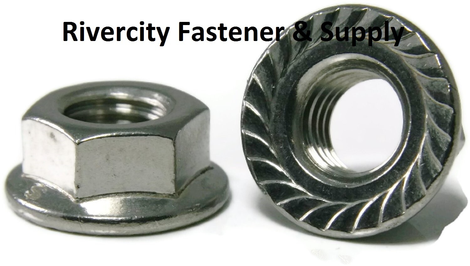 M10-1.5 Stainless Flange Nuts M10x1.5 Nut 10mm x 1.5 Serrated Flare whiz nuts