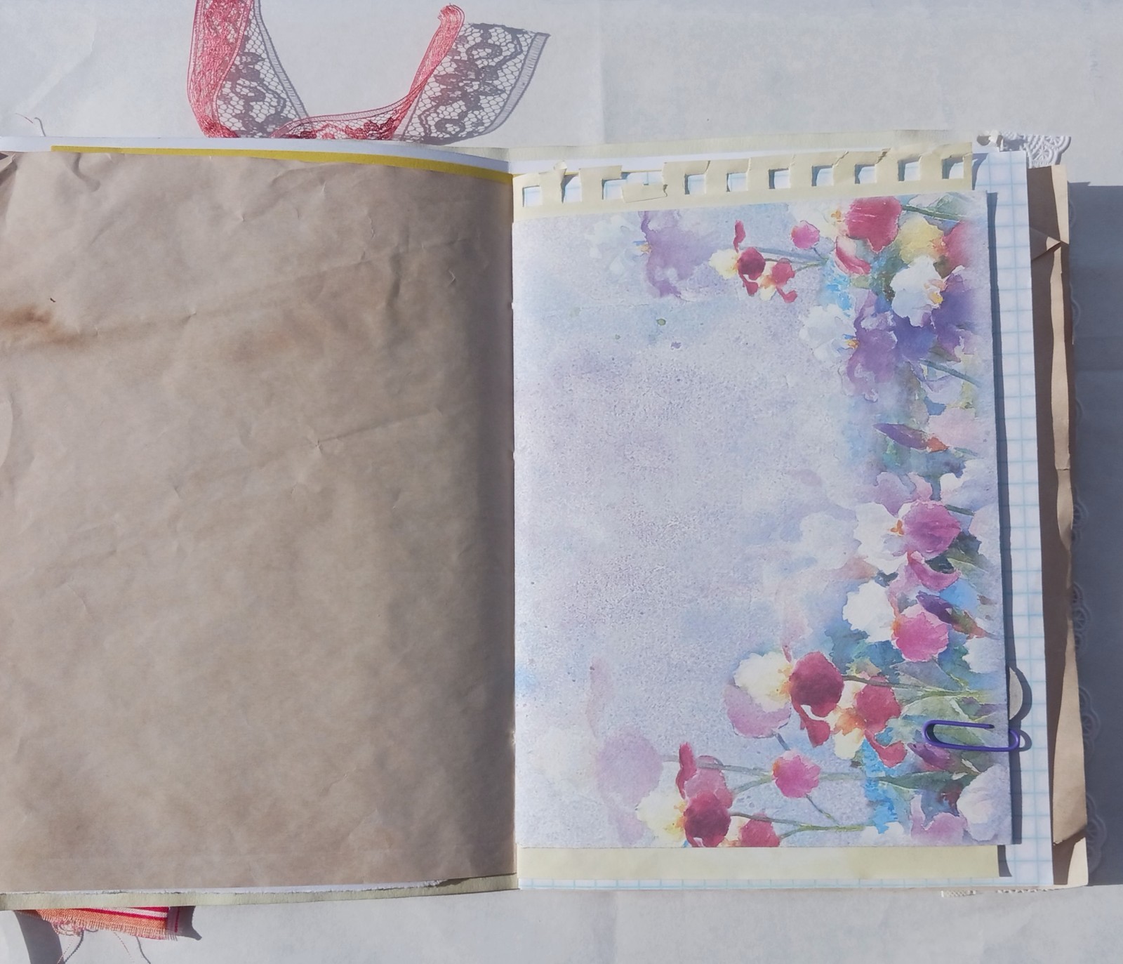 Garden Themed Junk Journal Soft Cover 50 pages