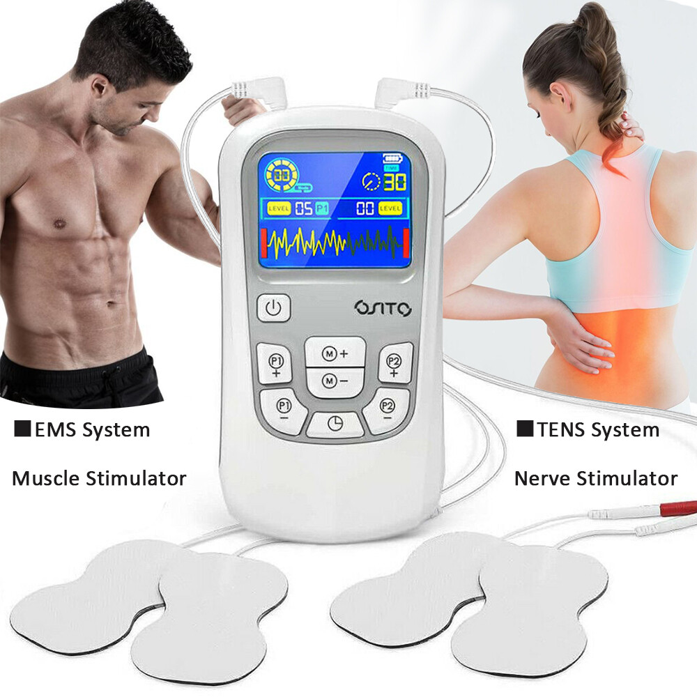 TENS Unit EMS Stimulator Pulse Massager Muscle & Nerve Pain Relief Rechargeable