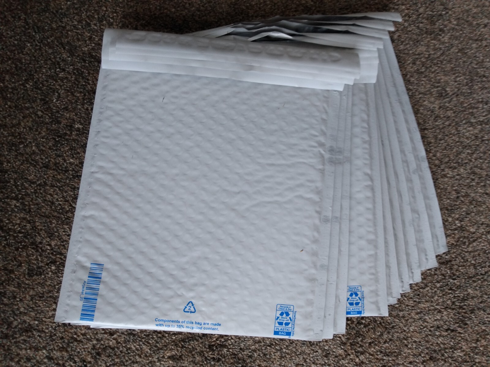 10 eBay Branded Shipping Supplies Padded Air Jacket Bubble Envelope 8.5″x11.25″