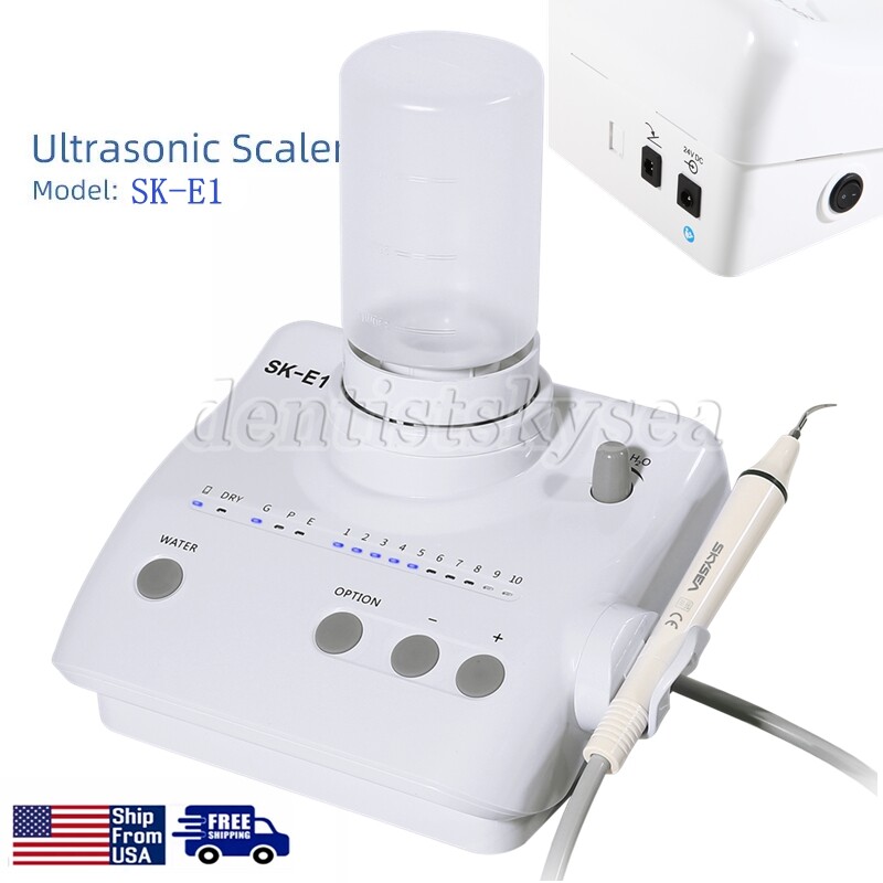 Dental Ultrasonic Scaler for EMS Cavitron Woodpecker+Handpiece+2*Bottles US-E1