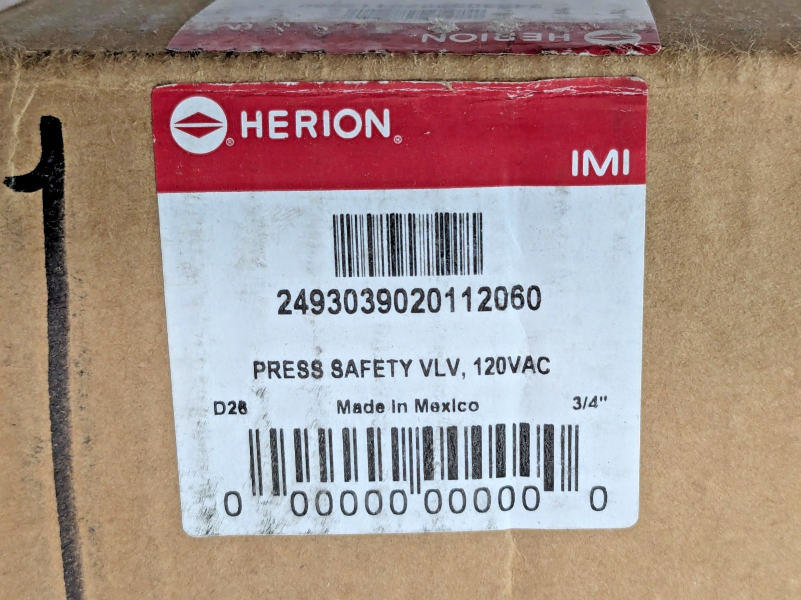 Norgren Press Safety Valve 2 Positions 120VAC 2493039020112060