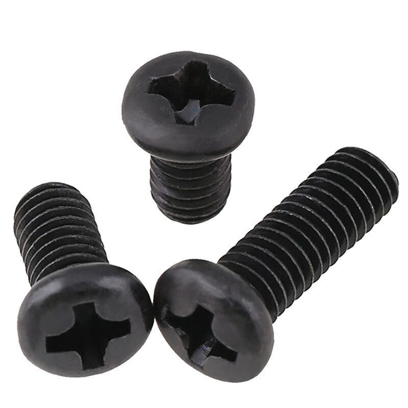 M1 – M5 Black Carbon Steel Phillips Pan Head Machine Screws Bolt Length 2 – 30mm
