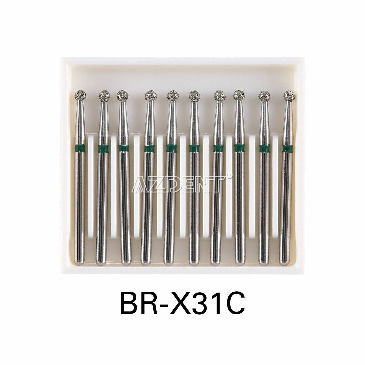 Dental Diamond Bur Ball Round FG XL Green/Coarse,Blue/Super Coarse/Medium,Black