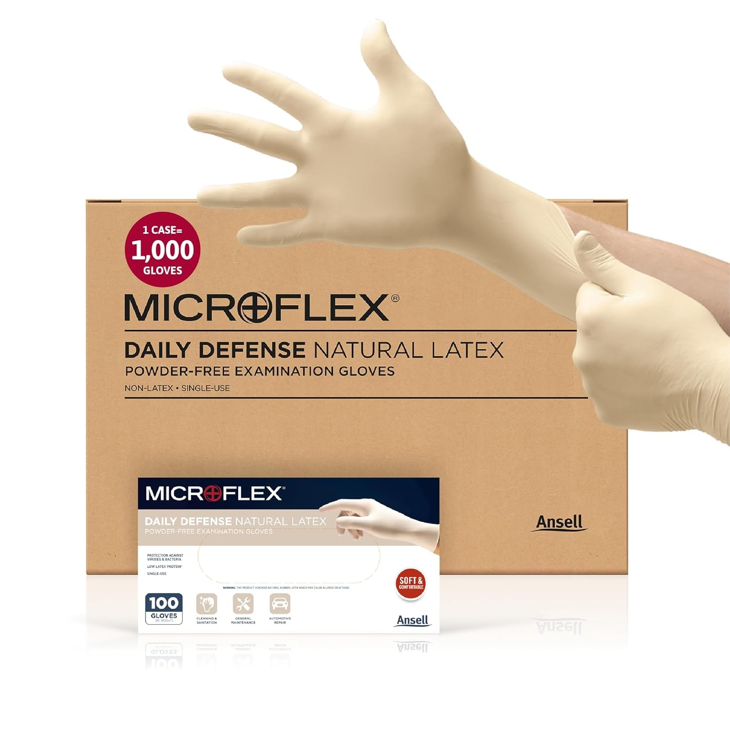 Microflex 10-754 Daily Defense Disposable Latex Gloves Cleaning Food Prep First