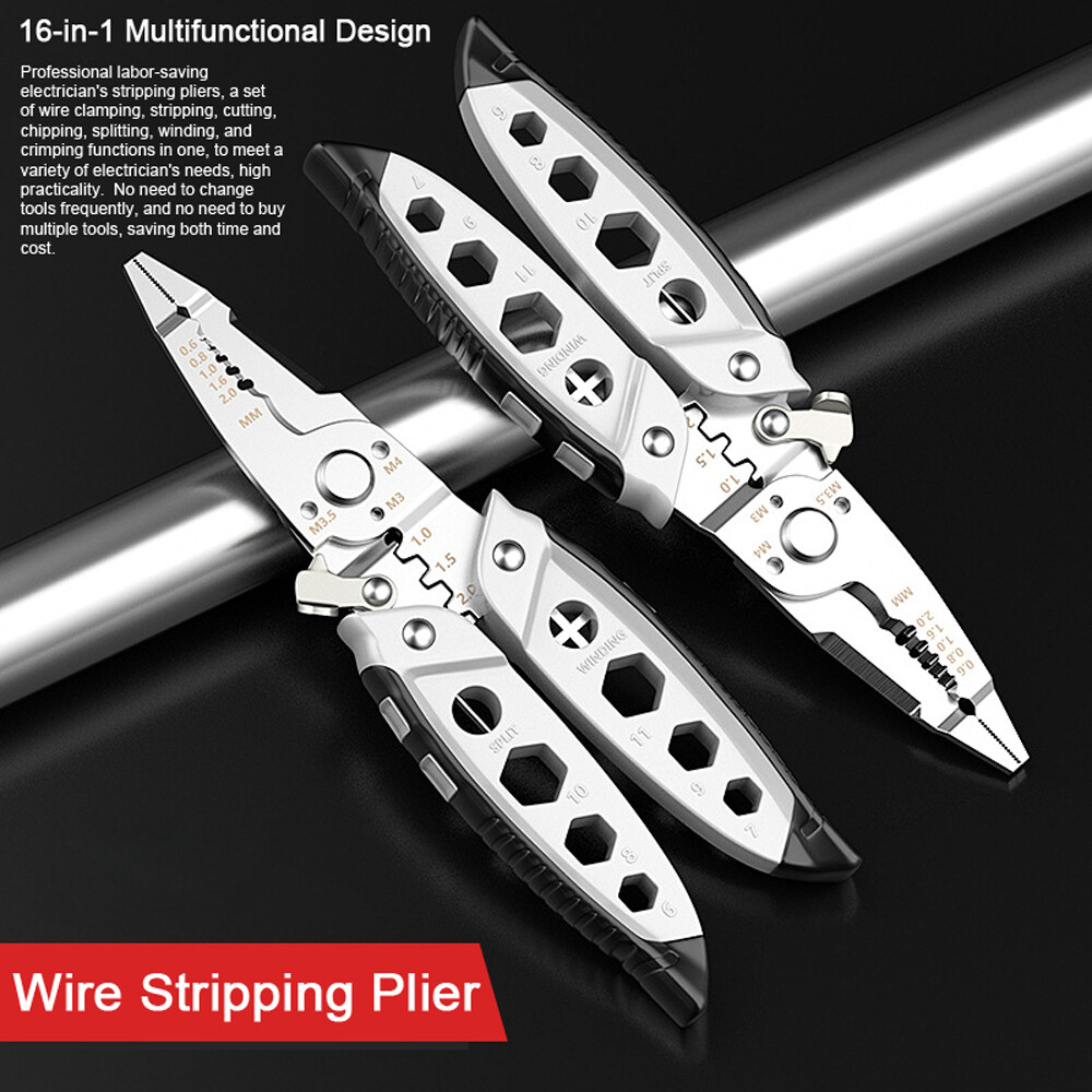 16in1 Multifunctional Wire Stripper Professional Wire Stripping Tool Q2O1