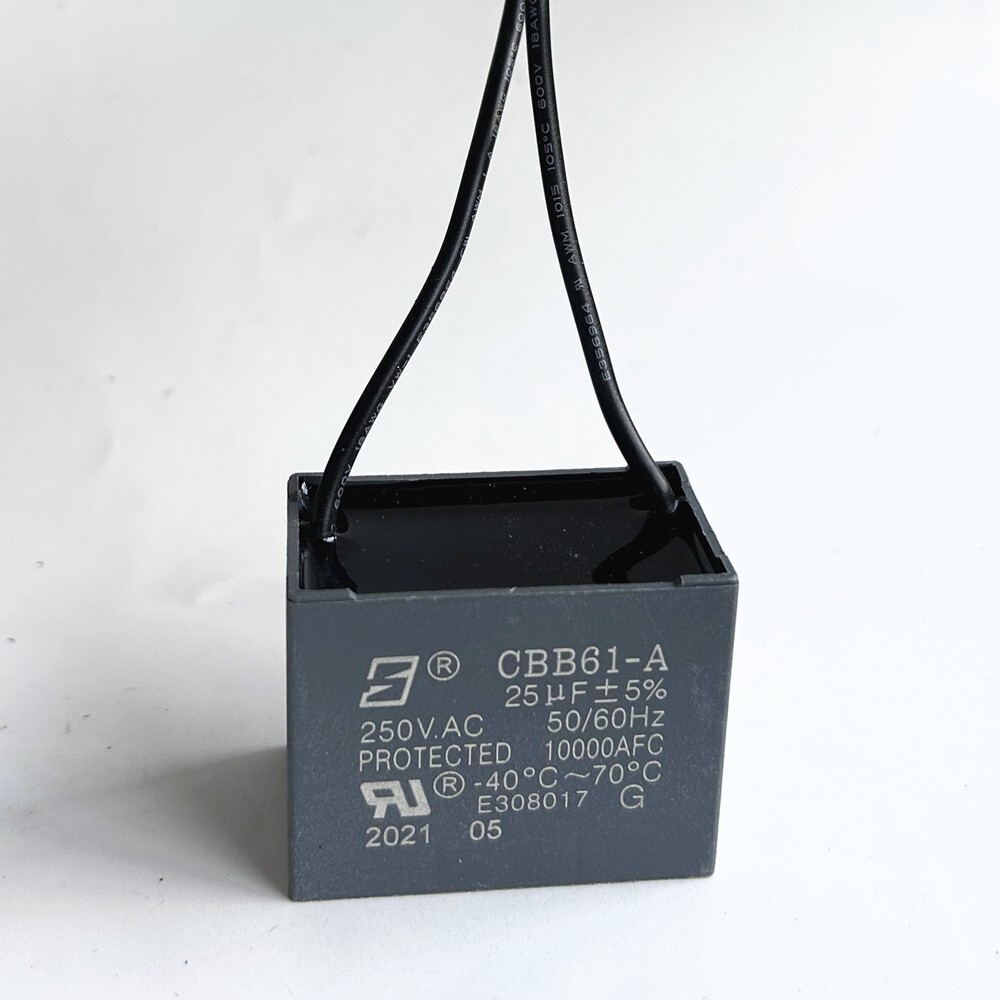 CBB61 250V Capacitor 2 wires 2/3/3.5/4/5/5.5/6/6.5/7/8/9/10/12/15/18/20/25/30 UF