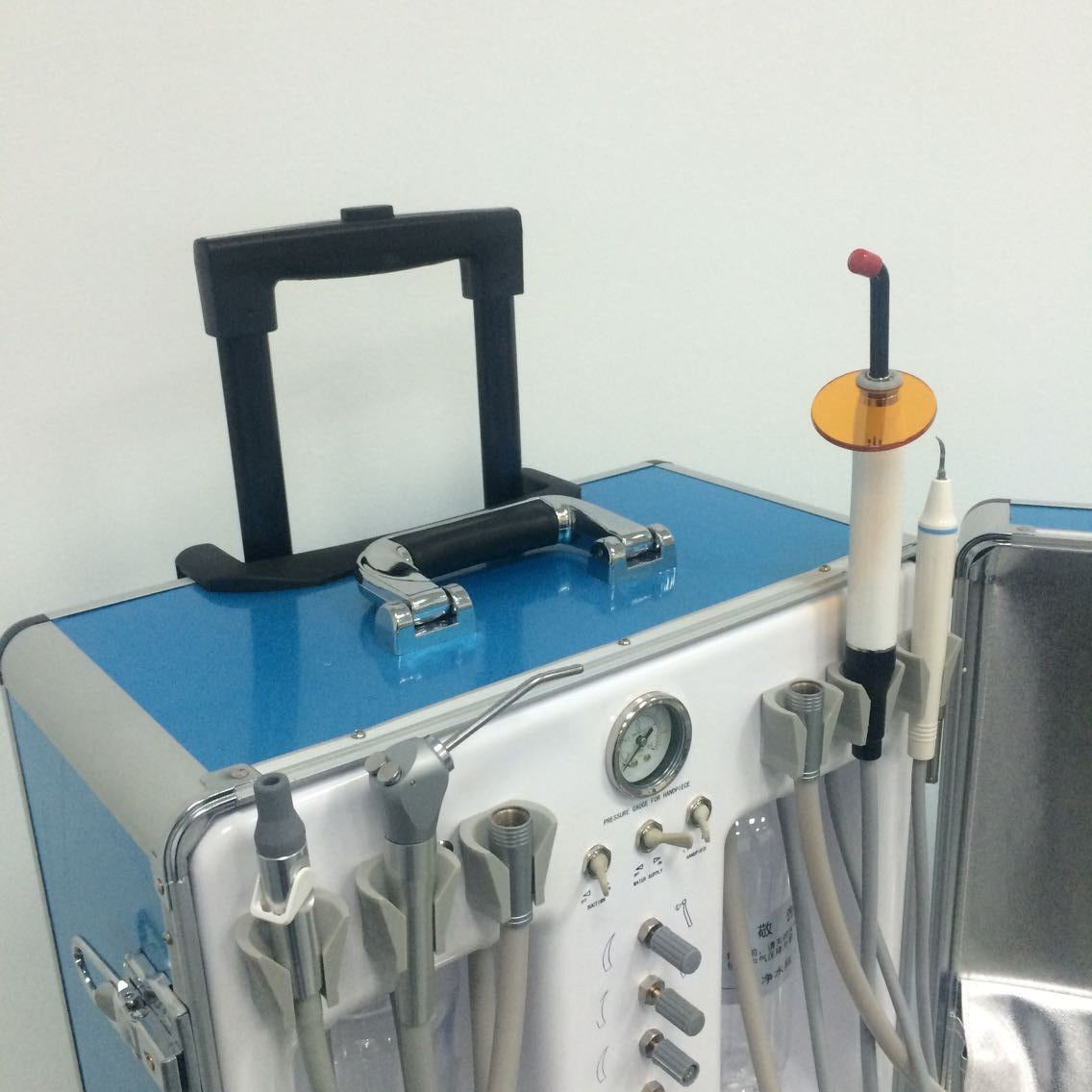 Dental Silent Air Compressor Unit GU-P206S+LED Curing Light+Ultrasonic Scaler 2H