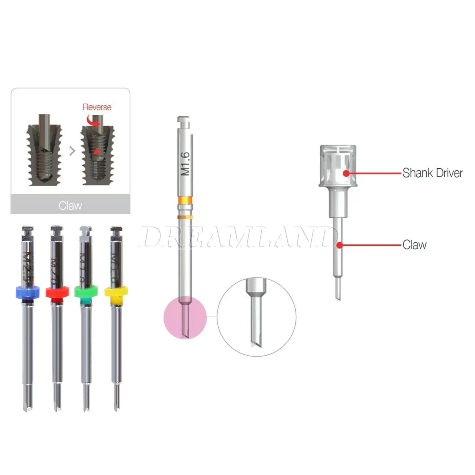 Dental Implant Broken Fractured Screw Removal Kit Drill Guide Remover USA