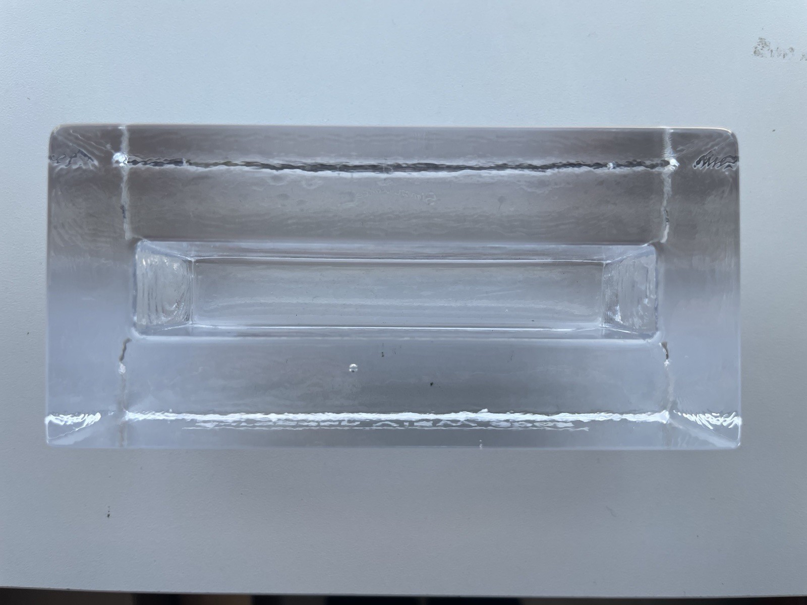 VTG Simon Pearce European View 2002 Etched Glass Business Card Holder Conference