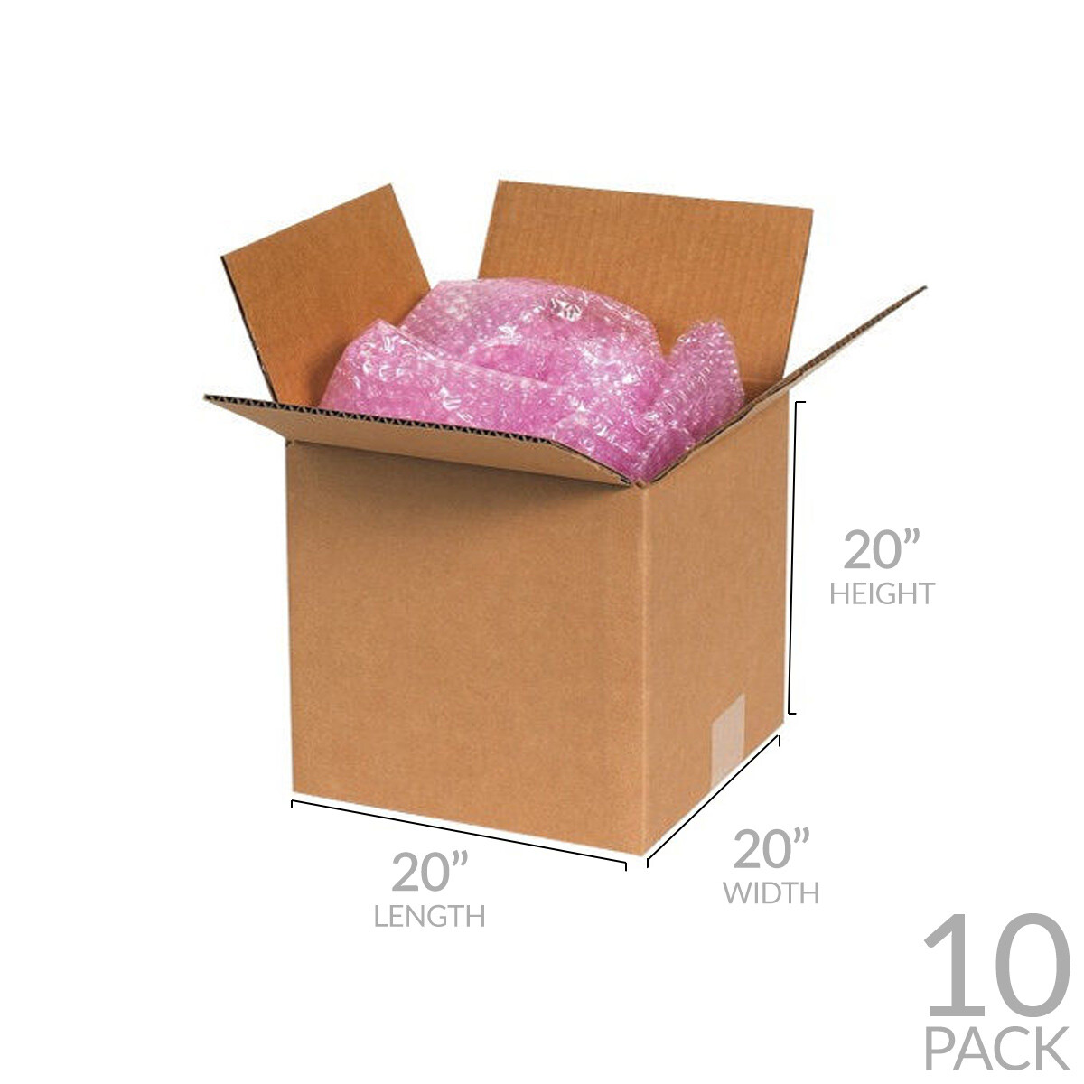 UOFFICE Corrugated Boxes 20″ x 20″ x 20″ Cube – 10 Shipping Boxes