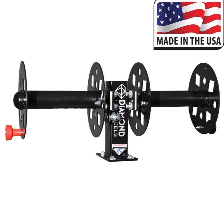 Diamond Side-By-Side Welding Lead Reel 10″ Black Heavy Duty – Made in USA