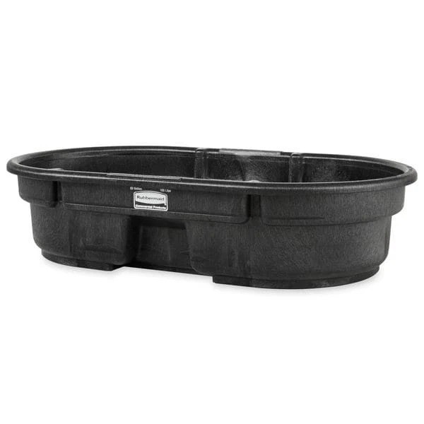 Rubbermaid Commercial Fg424300bla Stock Tank, L 52, W 31, 50 Gal., Black