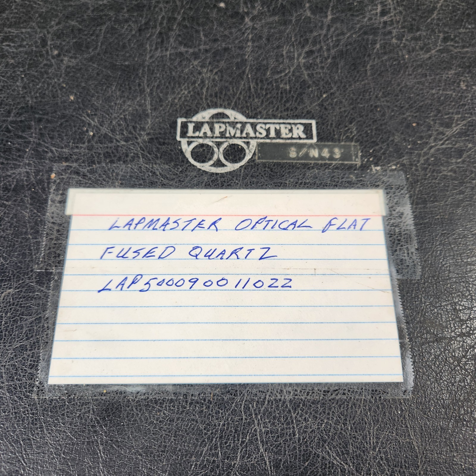 Lapmaster Fused Quartz Optical Flat: 10″ Dual Sided Surface SN43