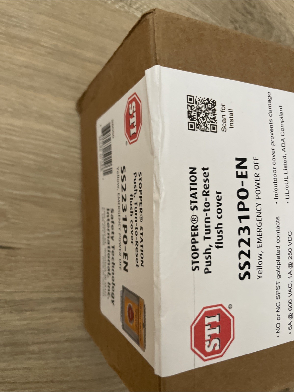 Safety Technology International SS2231PO-EN Emergency Power Off Push. SEALED BOX