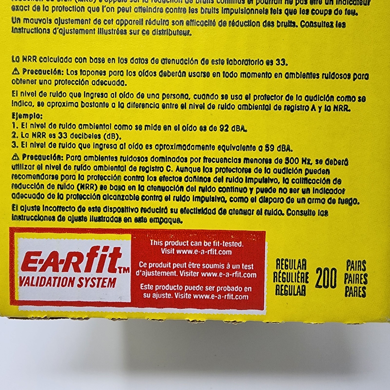 3M E-A-Rsoft Yellow Neons Disposable Foam Earplugs (200 Pairs) Uncorded 3121250