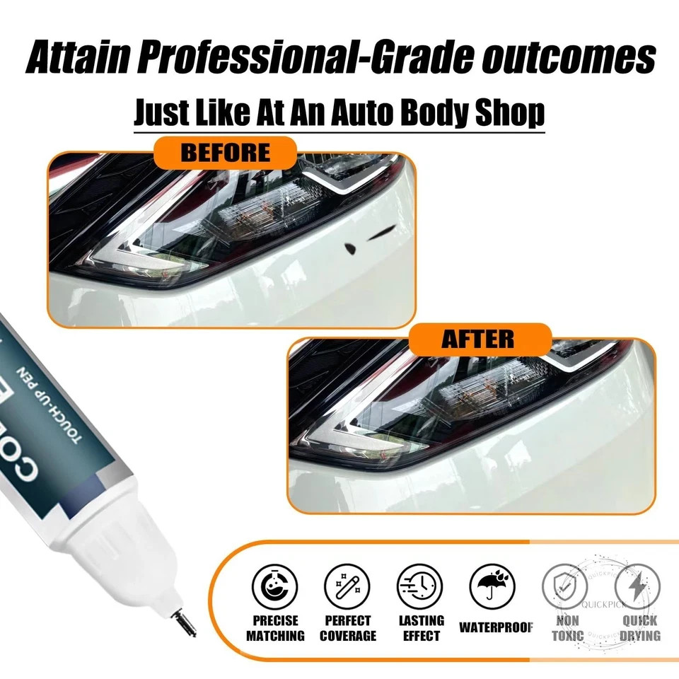 QAB Pearl White Tricoat Touch Up Paint for Nissan Car Paint Pen Scratch Repair