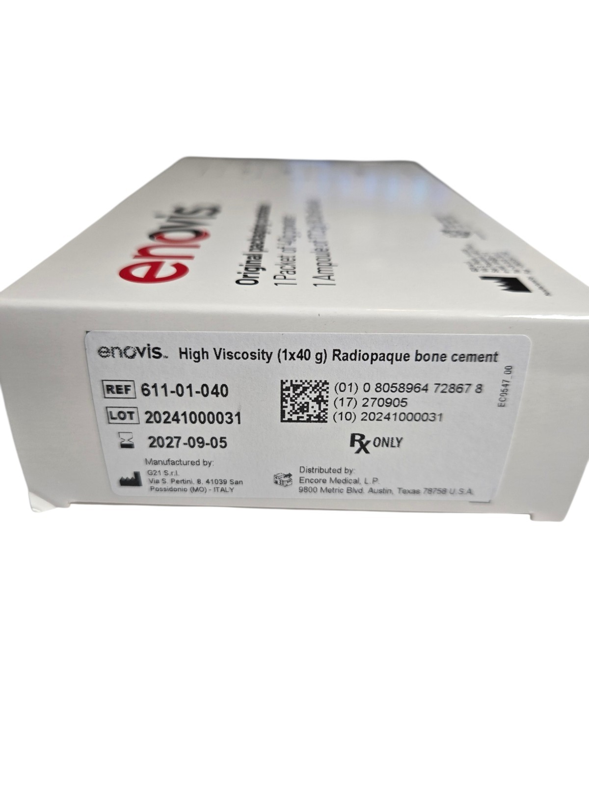 Enovis BRAVO HV Bone Cement High Viscosity 40g 611-01-040
