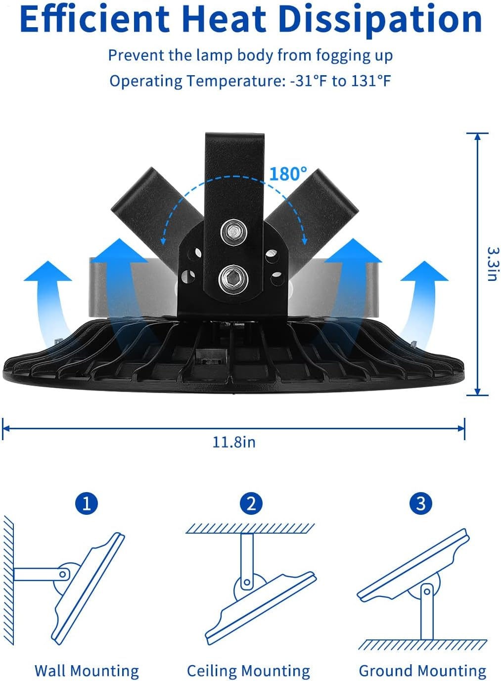 10 Pack 200W UFO LED High Bay Light Shop Industrial Commercial Factory GYM LAMP
