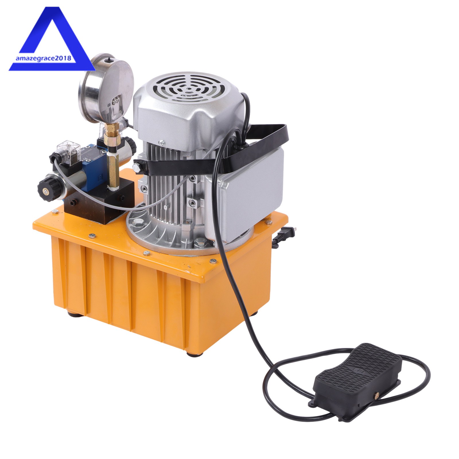 Electric Hydraulic Pump Double Acting Oil Pump 10000 PSI 750W 8L Solenoid Valve