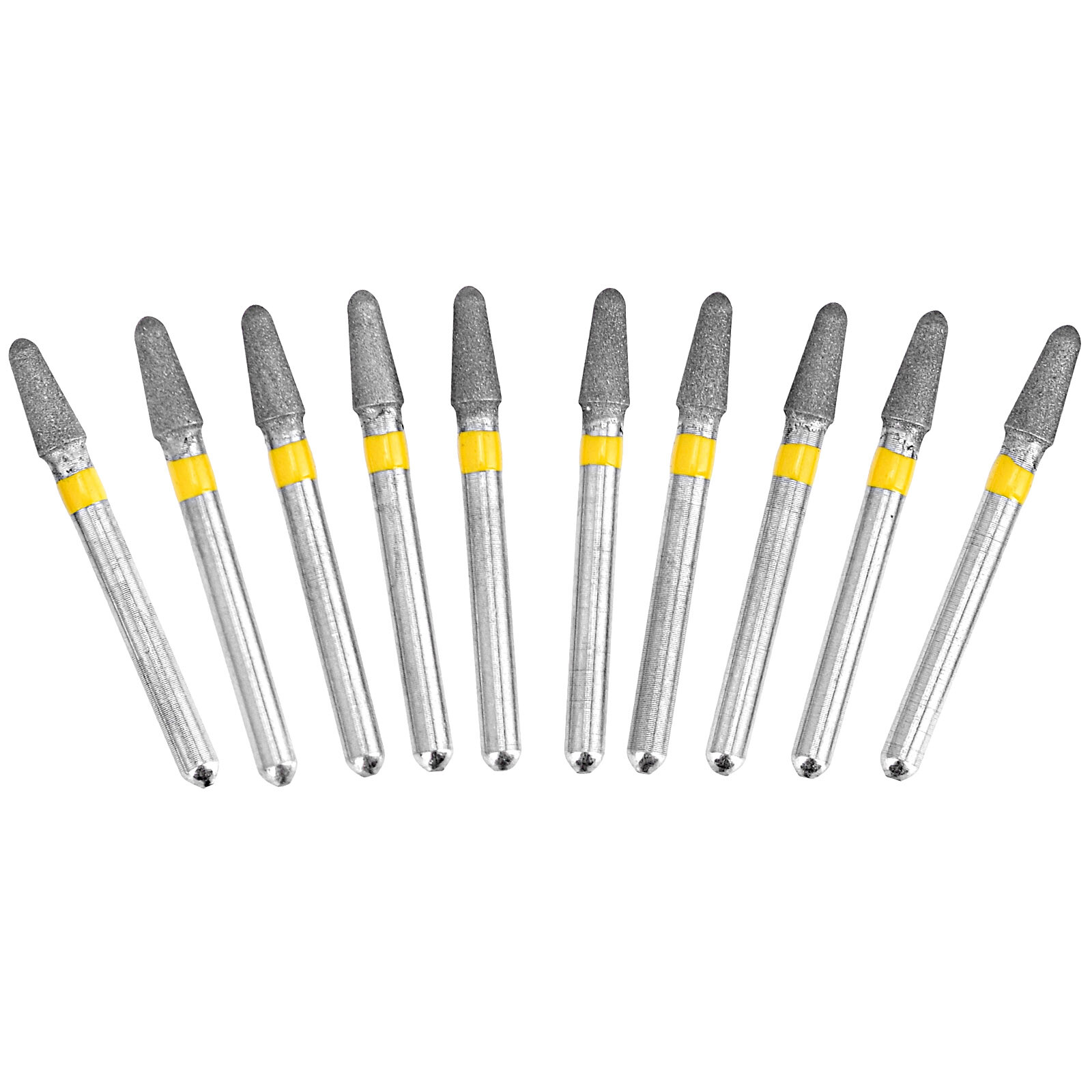 10pcs Dental Diamond Burs Medium/Coarse/Fine FG 1.6mm for High Speed Handpiece