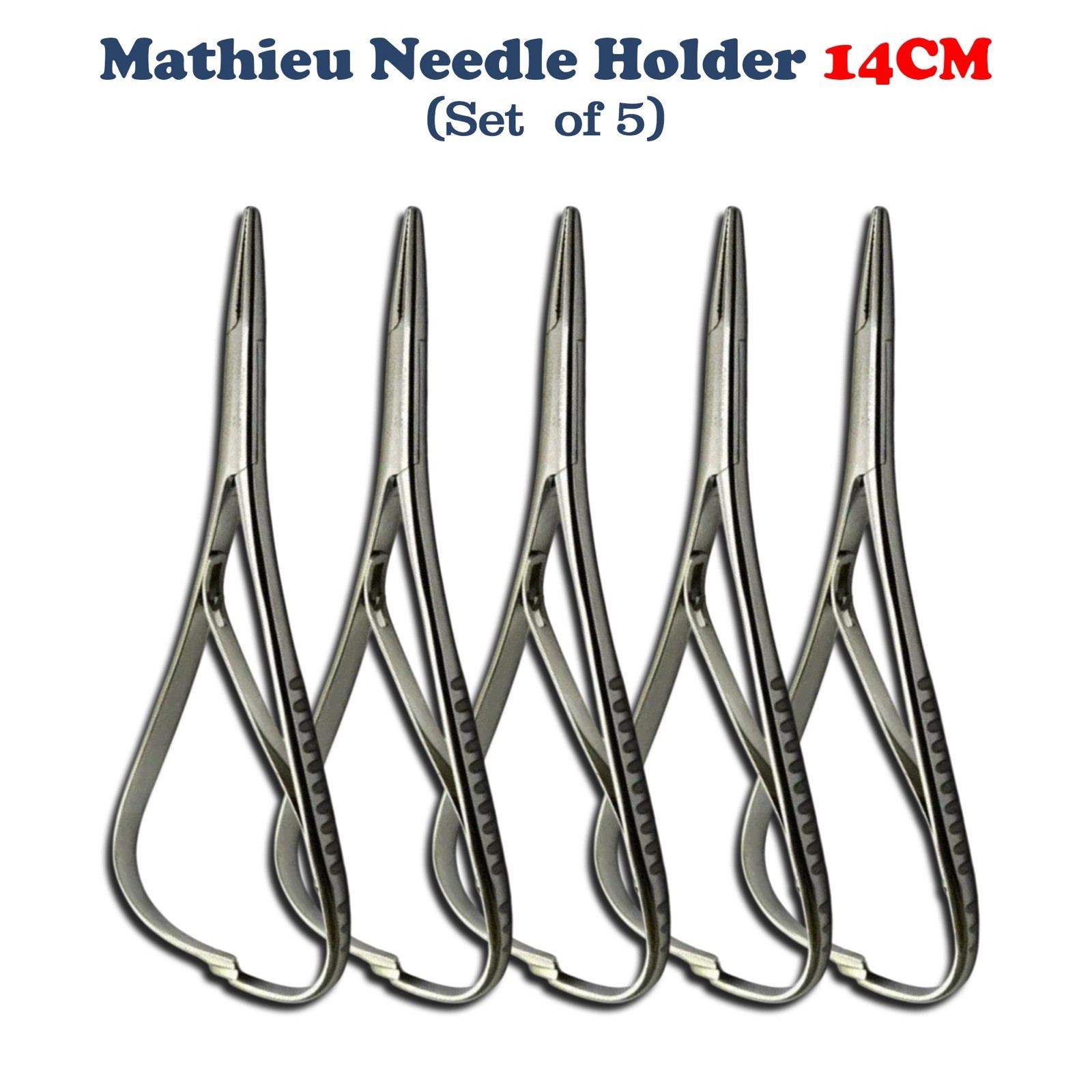 5 X Dental Mathieu Slim Needle Holder Orthodontic Ligature Pliers Narrow Tip