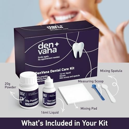 Dental Cement Kit Zinc Oxide Eugenol Temporary Tooth Repair for Crowns & Bridges