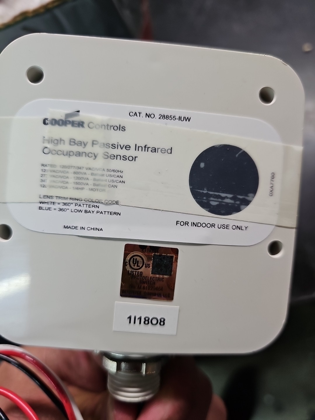 Lot of 2 – Cooper OEF-P-2MH0-MV-SL High Bay Passive Infrared Occupancy Sensor