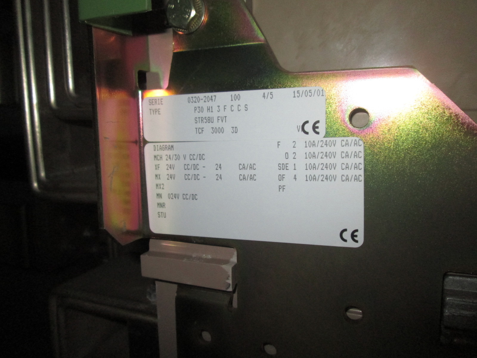 Sq D MP30H1 Masterpact Breaker 3000A 3P 600V EO/FM 24V DC Control Surplus
