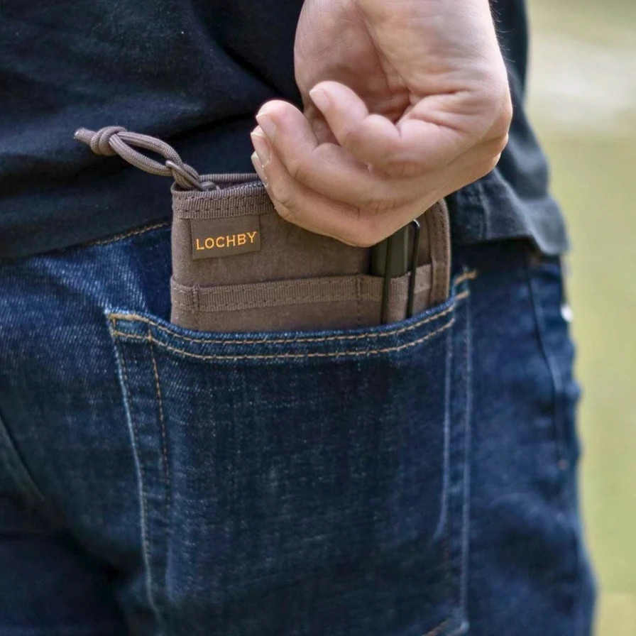 LOCHBY Pocket Journal Brown | Notebook Cover | Water Resistant Waxed Canvas