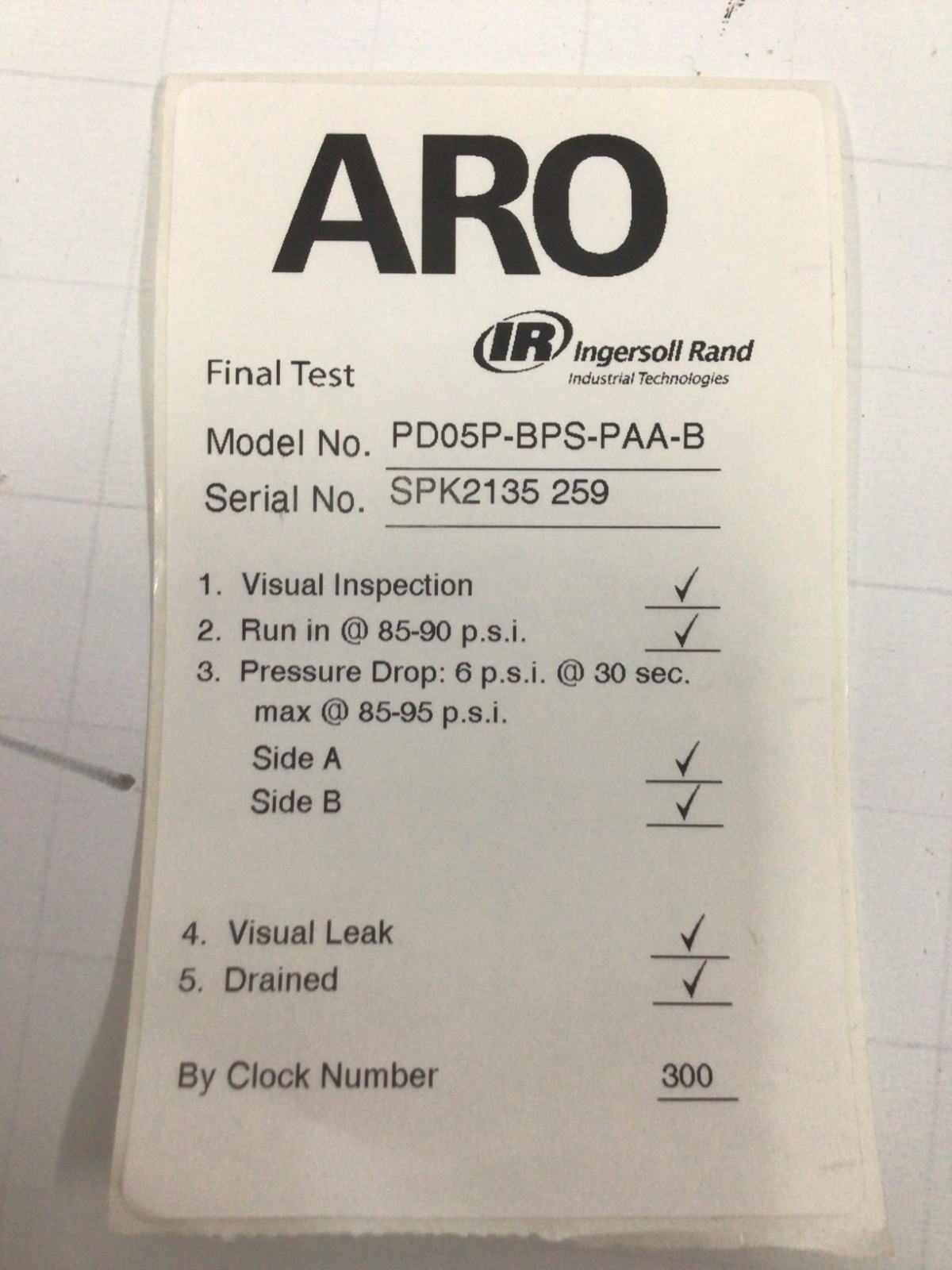 ARO Double Diaphragm Pump PD05P-BPS-PAA-B