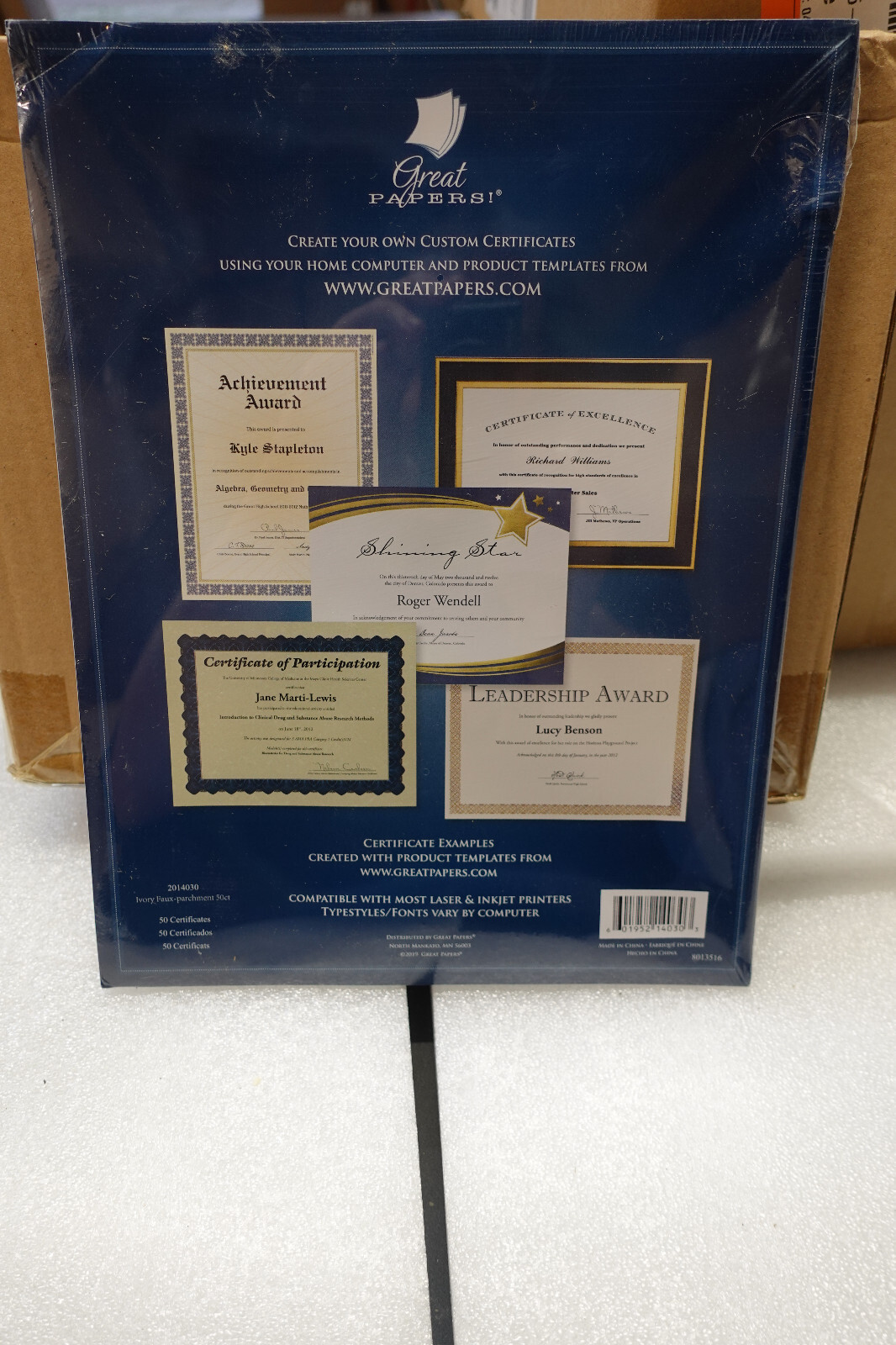 50 Sheets Faux Parchment Paper – 8.5 x 11″ Certificate & Resume Paper (Ivory)