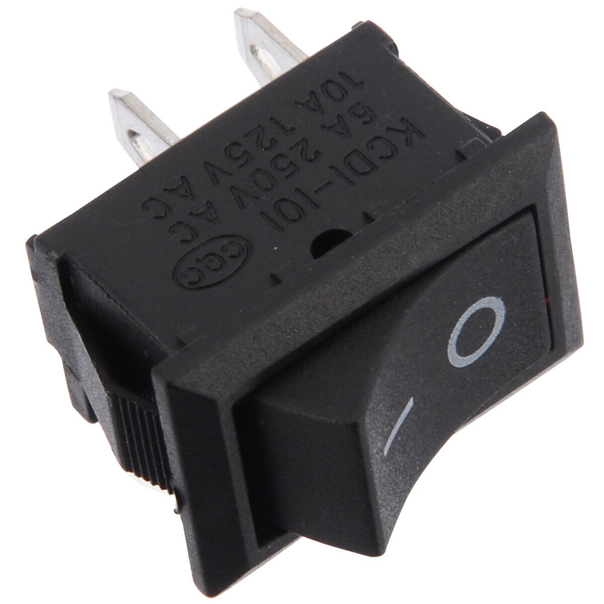 1/2″ x 3/4″ SPST On/Off Black Rocker Switch Rectangular DC 12V/5A 10A/125V AC