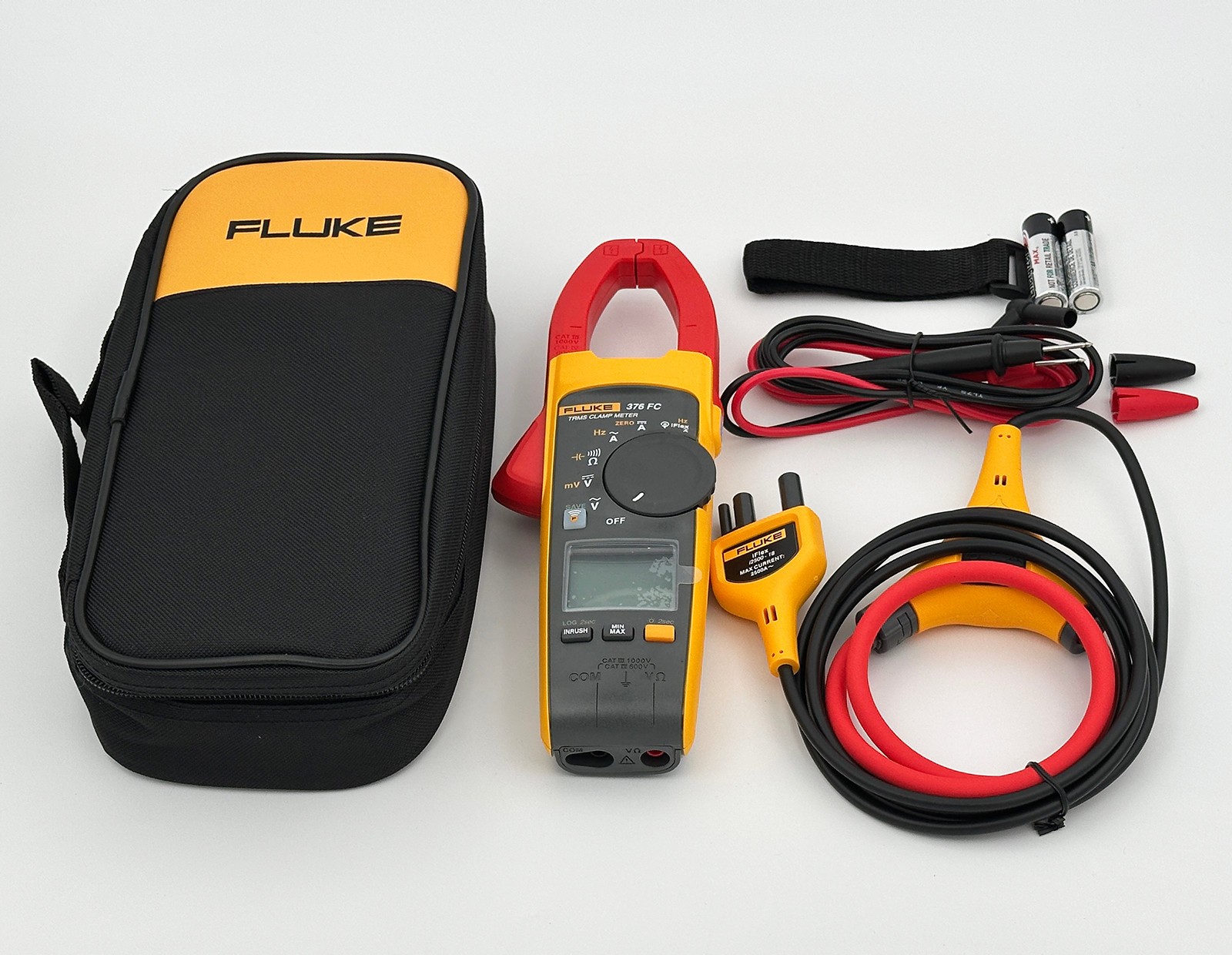 Fluke 376 FC True-RMS AC/DC Volt Ohm Amp Clamp Meter WIFI Connection With iFlex