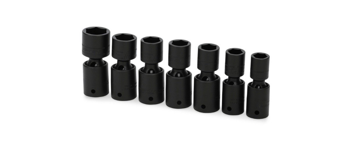 Snap On Tools 307IPLMY 1/2″ dr. 14,15,17-19,21,24mm shallow impact swivel set