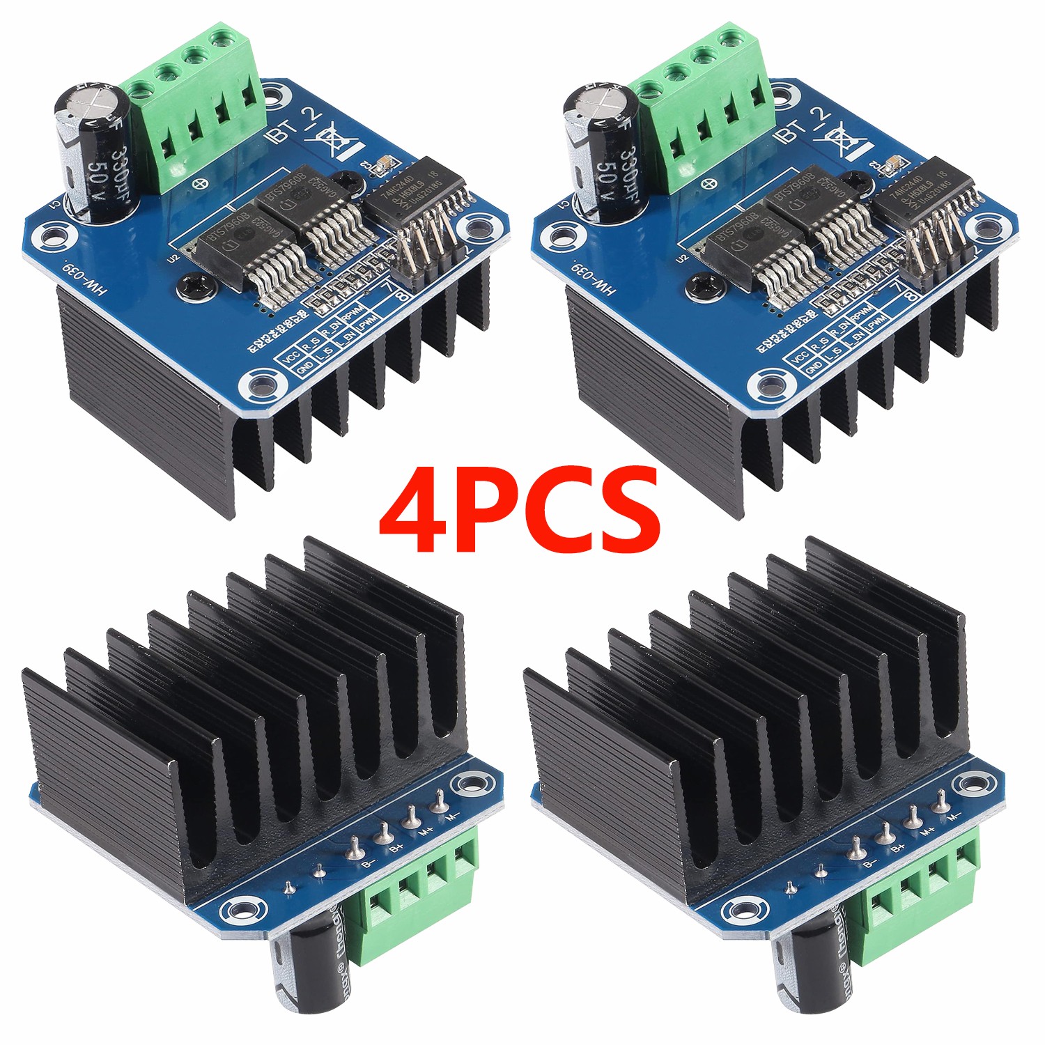 4PCS Semiconductor BTS7960B Motor Driver 43A H-Bridge Drive PWM For Arduino NEW