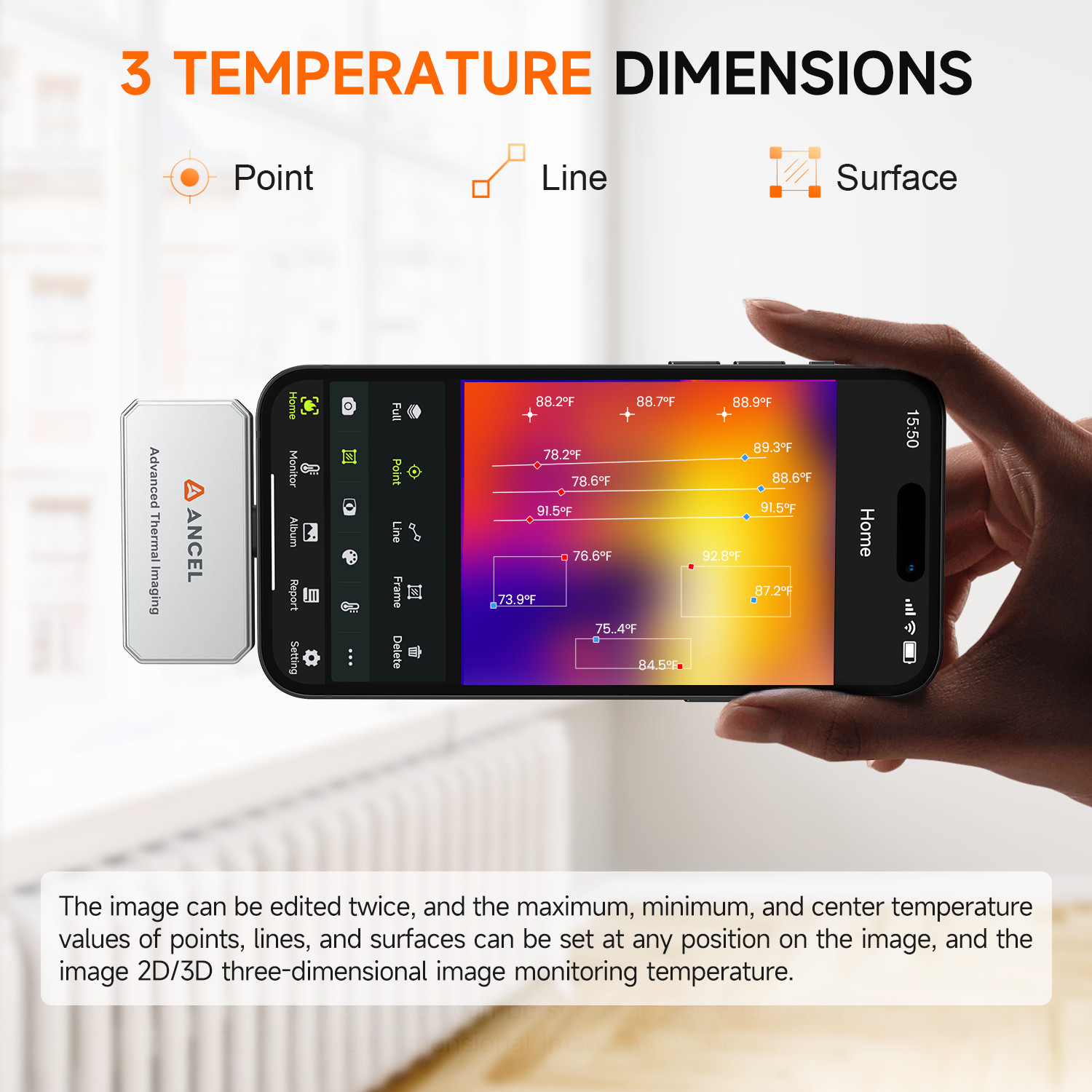 ANCEL IR101 256×192 Professional Thermal Imaging Camera for IOS USB Inspection