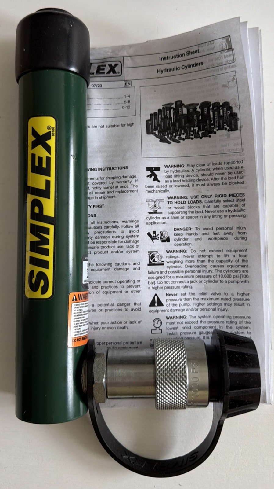 Simplex R55, 5 Ton SPR. RET. S/A 5.13” Stoke Cyl.