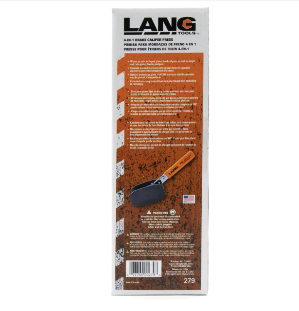 Lang Tools 279-5420 279 Brake Caliper Press