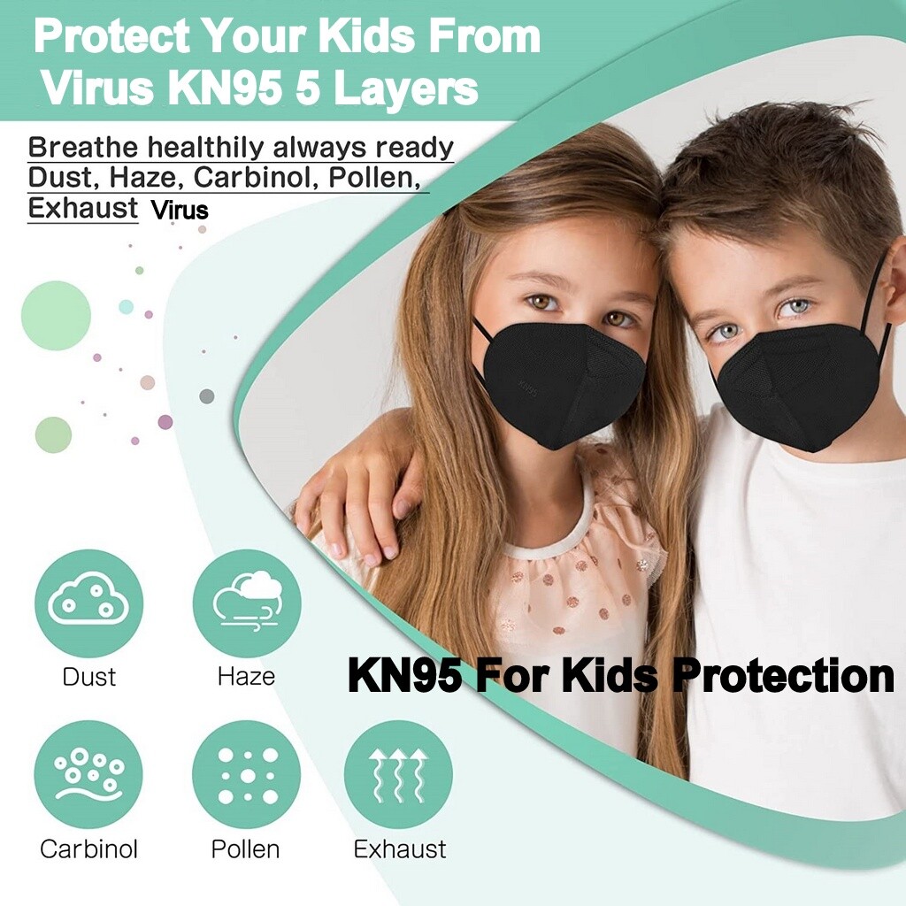 30 PcKN95 Protective Face Mask BFE 95% Disposable For Kid Boy Girl Child Toddler
