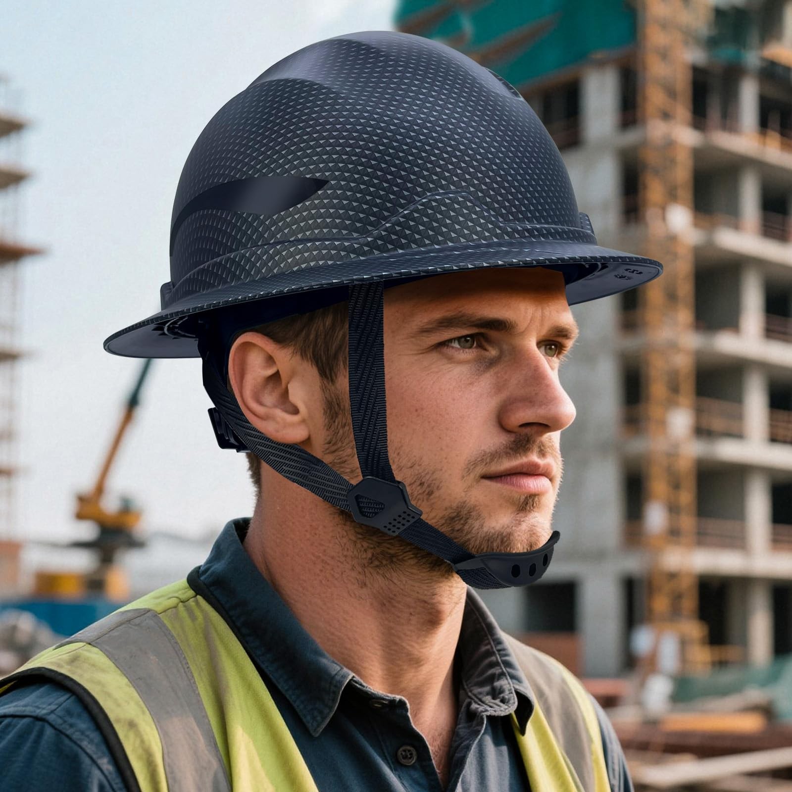 Full Brim Hard Hats ANSI/ISEA Z89.1 Type I Class E Certified 6-Point Suspensi…
