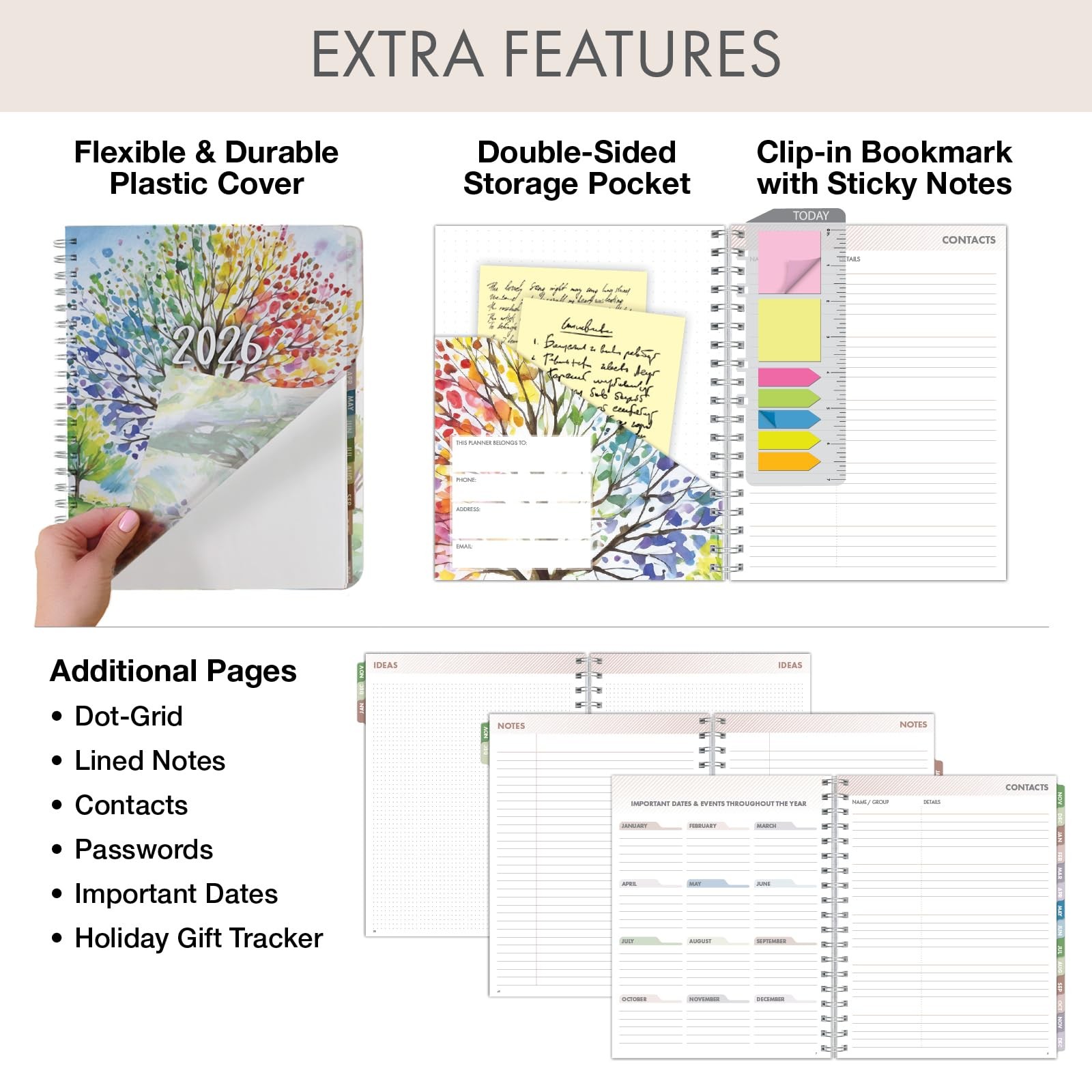 2026 Daily Weekly Monthly Planner, 7″x9″, 14 Months (Nov 2025 – Dec 2026)