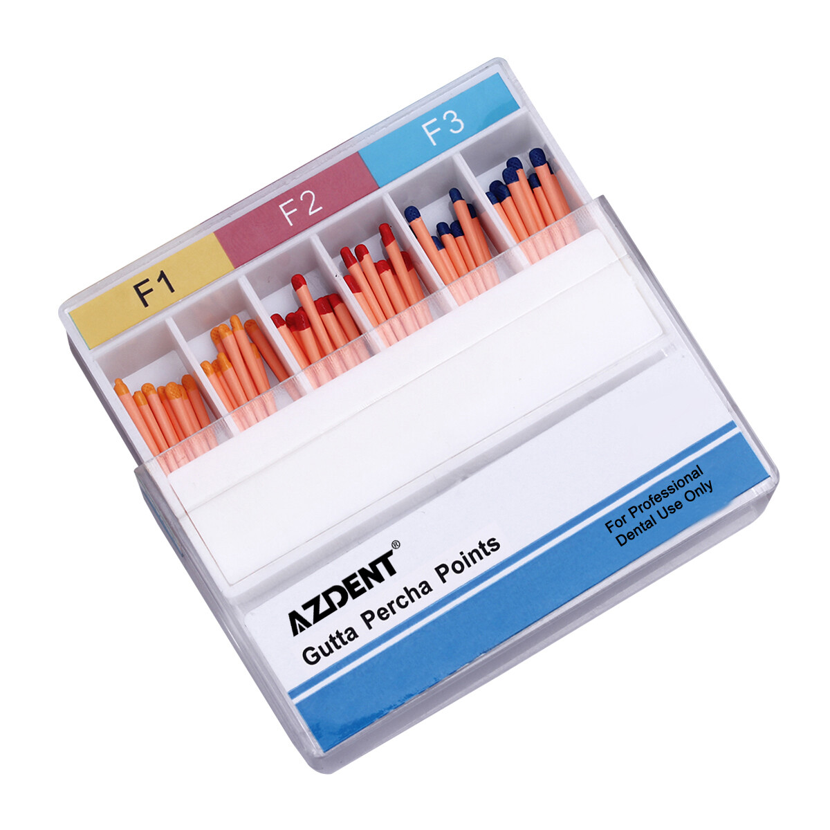 Obturación endodóntica dental Puntos universales gutapercha F1 F2 F3 F# AZDENT