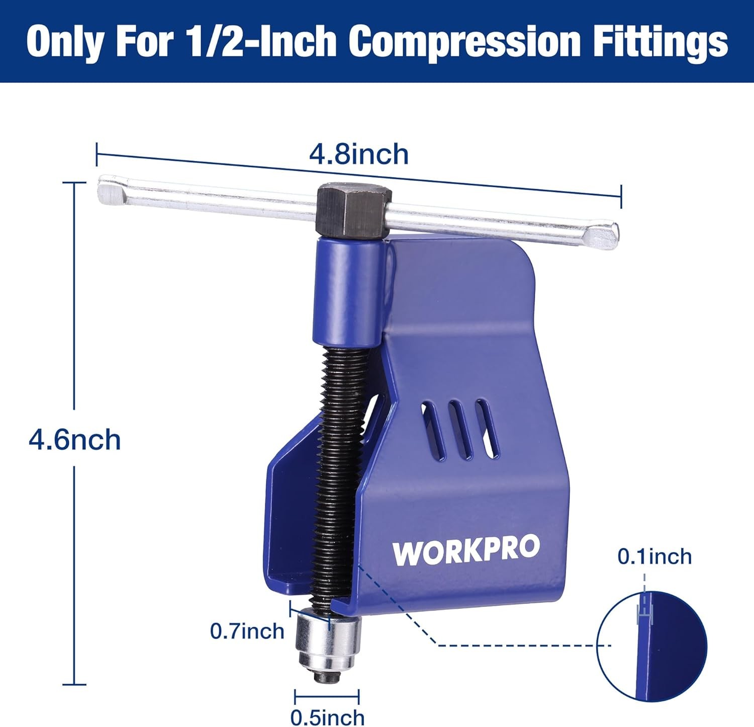 WORKPRO 1/2 Inch Copper Tube Compression Sleeve Puller Ring Removal Tool New